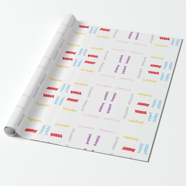 Glücklicher Geburtstag Geschenkpapier (Ungerollt)