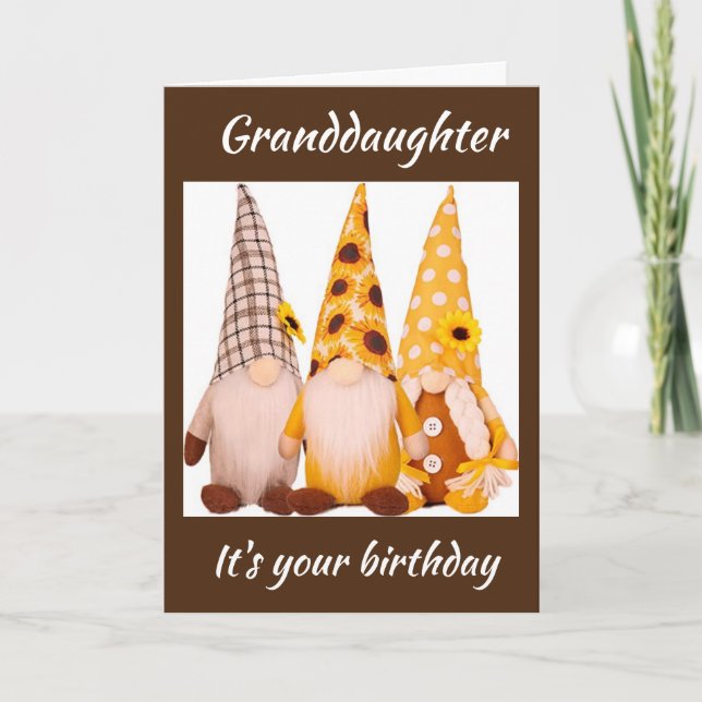 GLÜCKLICHER GEBURTSTAG ***GRANDDAUGHTER*** KARTE (Vorderseite)