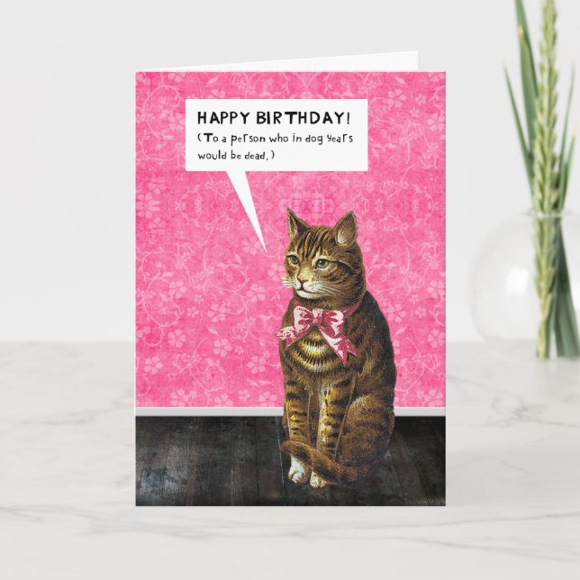 GLÜCKLICHER GEBURTSTAG - Hunde Jahre tot Karte (Vorderseite)