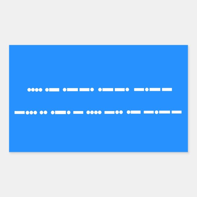Glücklicher Geburtstag in Morse Code Rechteckiger Aufkleber (Vorderseite)
