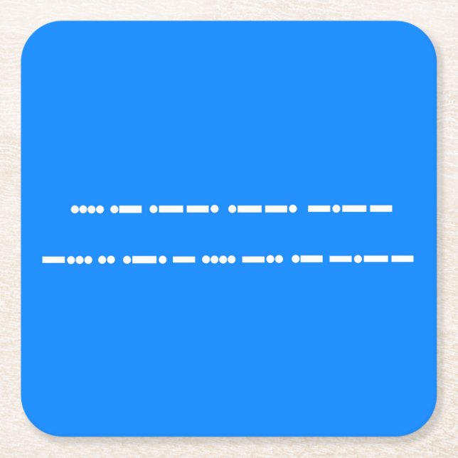 Glücklicher Geburtstag in Morse Code Rechteckiger Pappuntersetzer (Vorderseite)