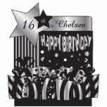 Glücklicher Geburtstag in Silver & Black| DIY Name Freistehende Fotoskulptur<br><div class="desc">Frei-stehende Geburtstagskurven. Ein großartiger Gesprächsstart! Dieser bezaubernde DY-Party-Topper wird ein Riesenschlag auf das Party sein. Bestens zum Geburtstag ( 1., 2., 3., 4., 5., 6., 7., 8., 9., 10., 11., 12., 13., 14., 15., 16., 17., 18., 19., 20., 21., 22., 23., 24., 25., 26., 27., 28., 29., 30., 31., 32.,...</div>
