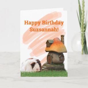 Glücklicher Geburtstag Meerschweinchen Pilzhaus Ki Karte