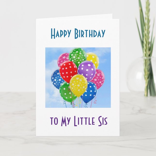 GLÜCKLICHER GEBURTSTAG ***MEIN KLEINES SIS*** KARTE (Vorderseite)