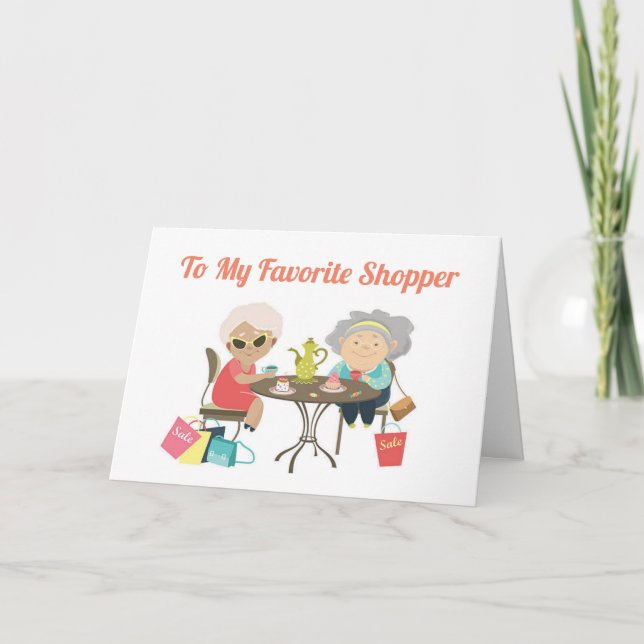 GLÜCKLICHER GEBURTSTAG **MEINE LIEBLINGSHOPPER** K KARTE (Vorderseite)