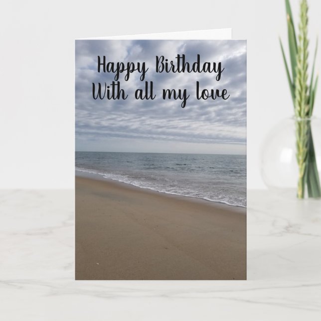 GLÜCKLICHER GEBURTSTAG MIT *ALL MEINE LIEBE* FEIER KARTE (Vorderseite)