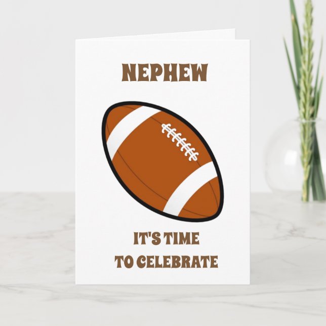 GLÜCKLICHER GEBURTSTAG ***NEPHEW*** FUSSBALLSYLE KARTE (Vorderseite)