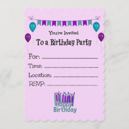 Glücklicher Geburtstag Party Einladung