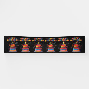 Glücklicher Geburtstag Party Thema Zubehör 2,5x12  Banner
