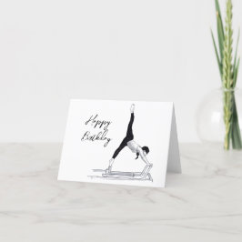 Glücklicher Geburtstag Pilates Reformer Feiertagskarte
