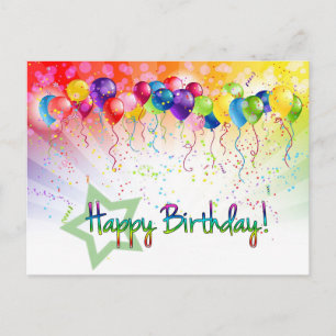 glücklicher Geburtstag Postkarte