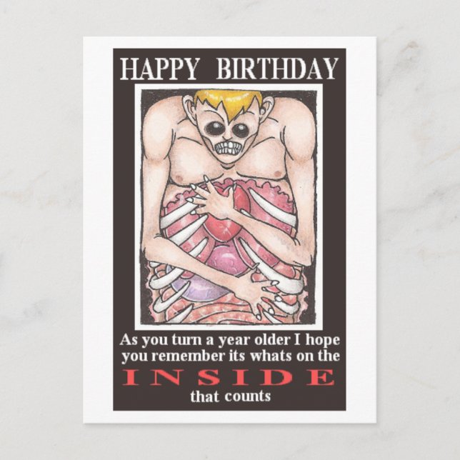 glücklicher Geburtstag Postkarte (Vorderseite)