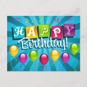 glücklicher Geburtstag Postkarte