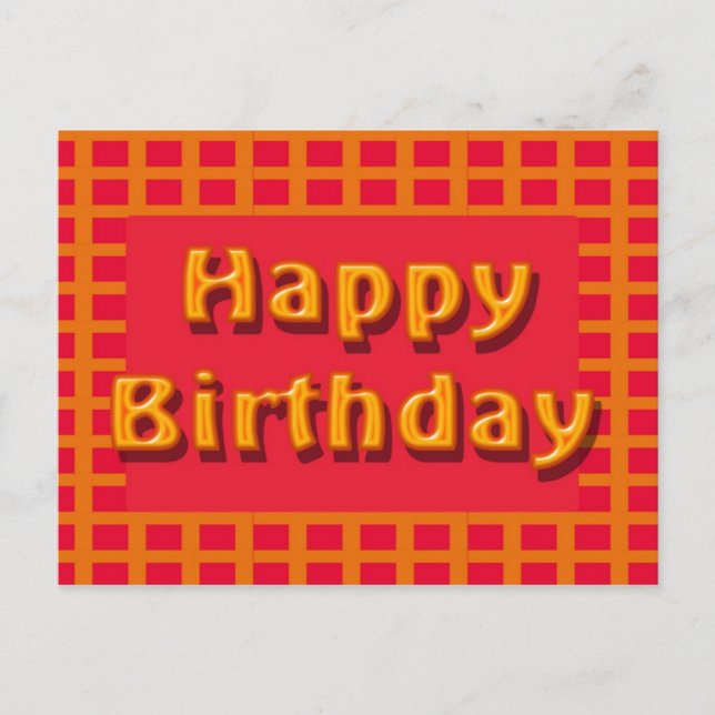 glücklicher Geburtstag Postkarte (Vorderseite)