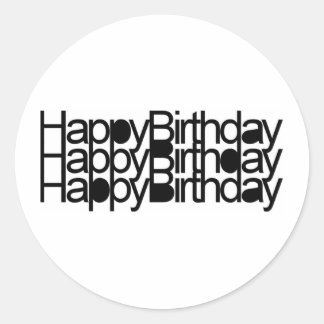 glücklicher Geburtstag Runder Aufkleber