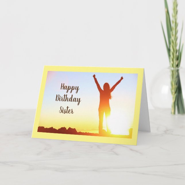 ***GLÜCKLICHER GEBURTSTAG*** SISTER KARTE (Vorderseite)
