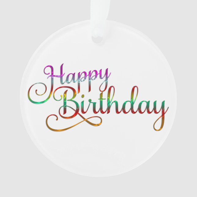 GLÜCKLICHER GEBURTSTAG - Textgestaltung + Ihre eig Ornament (Vorderseite)