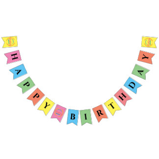 Glücklicher Geburtstag  Wimpelkette