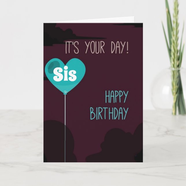GLÜCKLICHER GEBURTSTAG ZU EINEM LIEBENDEN **SIS** KARTE (Vorderseite)