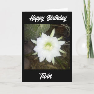 **GLÜCKLICHER GEBURTSTAG ZU MEINER TWIN** KARTE