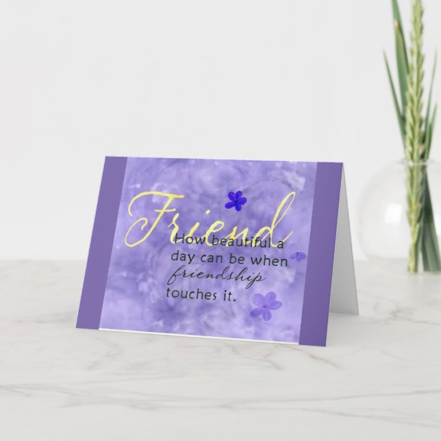 GLÜCKLICHER GEBURTSTAG ZUM "BESTEN FREUND JE" KARTE (Vorderseite)