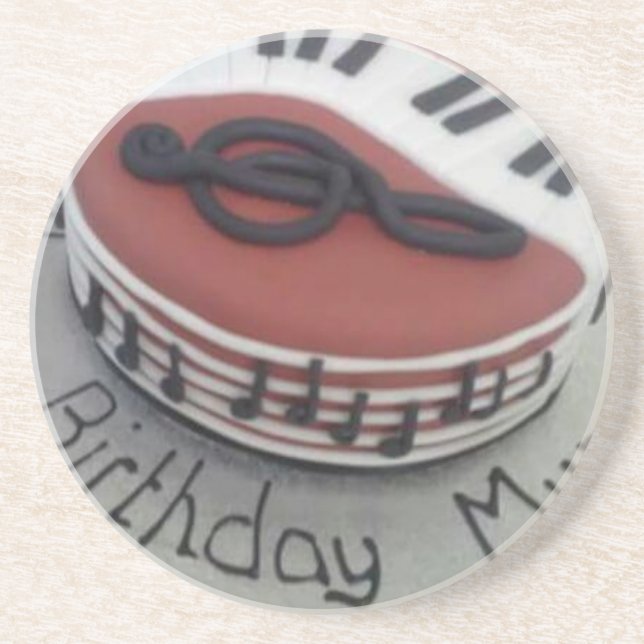 Glücklicher Geburtstagskuchen Getränkeuntersetzer (Vorne)