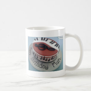 Glücklicher Geburtstagskuchen Kaffeetasse