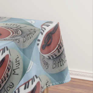 Glücklicher Geburtstagskuchen Tischdecke