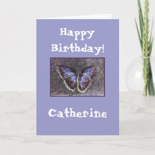 Glücklicher Geburtstagsschmetterling/Name anpassen Karte