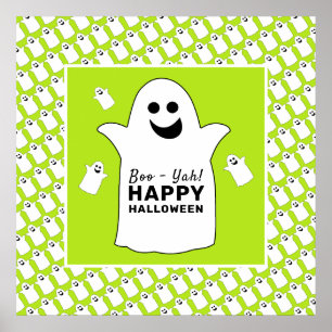 Glücklicher Geist, Grüne Halloween-Party Poster
