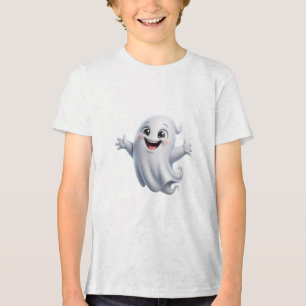Glücklicher Geist Süßes Halloween Gruseldesign Tri-Blend Shirt