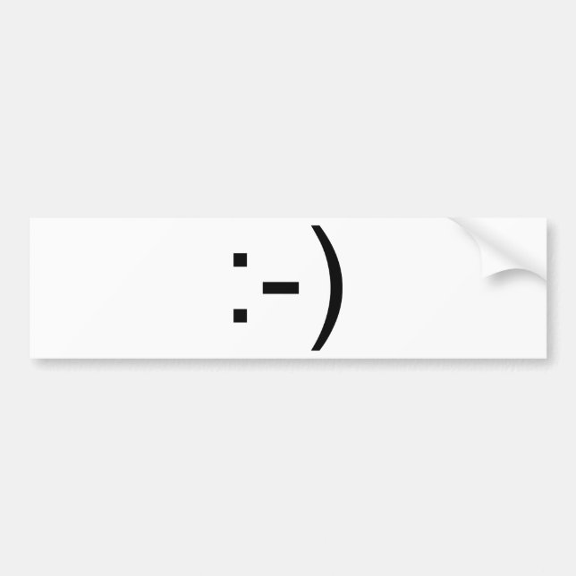 Glücklicher Gesicht Emoticon! Autoaufkleber (Vorne)