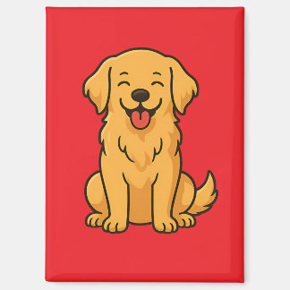Glücklicher Golden Retriever Hund – Niedliche Lust Magnet