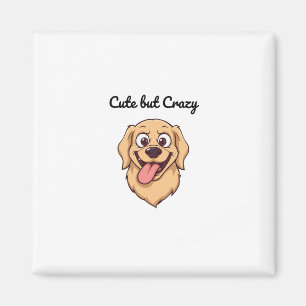 Glücklicher Golden Retriever – Süßer Cartoon-Hund- Magnet