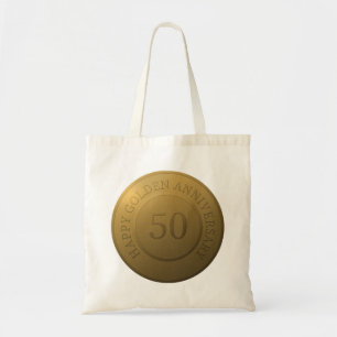 Glücklicher goldener Hochzeitstag Tragetasche