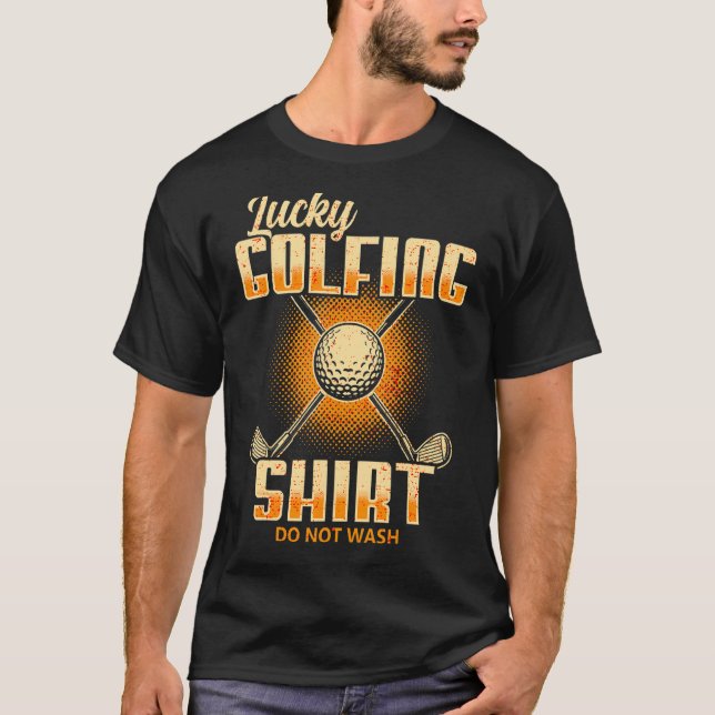 Glücklicher Golfing T-Shirt (Vorderseite)