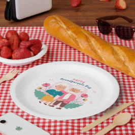 Glücklicher Großeltern Tag Pappteller