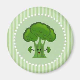 Glücklicher grüner Brokkoli Magnet