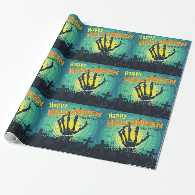 Glücklicher Halloween-Aufstieg der Toten Geschenkpapier (Ungerollt)