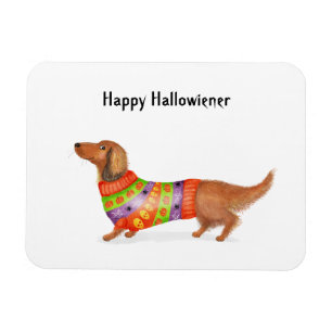 Glücklicher Halloween-Dackel-Magnet Magnet
