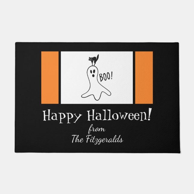 Glücklicher Halloween Familienquotengeister, Schwa Fußmatte (Vorderseite)