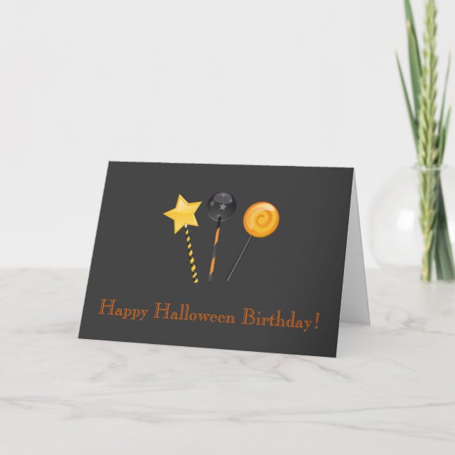 Glücklicher Halloween-Geburtstag! (Festliche Karte (Vorderseite)