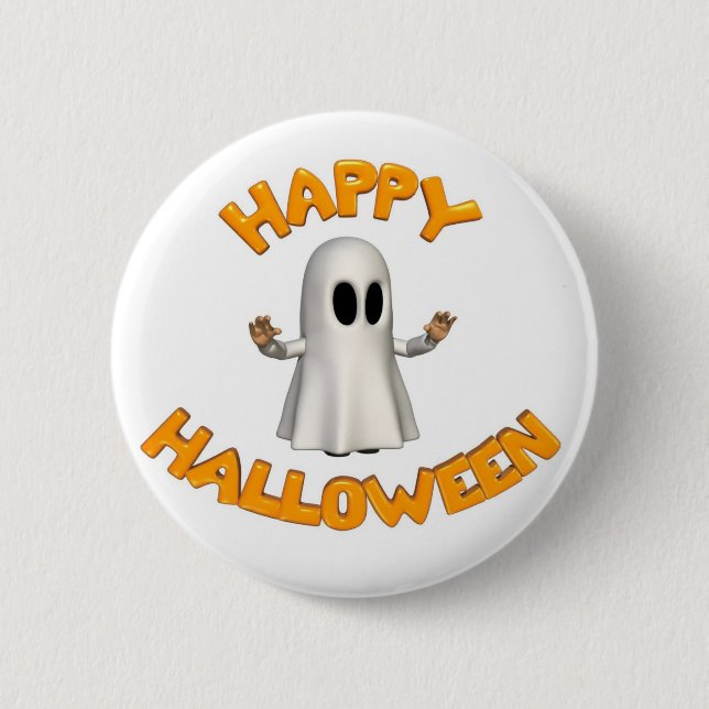 Glücklicher Halloween-Knopf Button (Vorderseite)