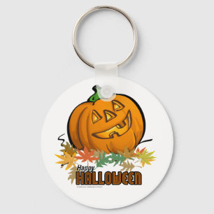glücklicher Halloween-Kürbis Schlüsselanhänger
