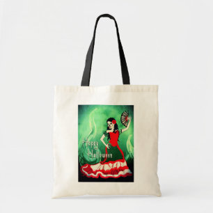 glücklicher halloween spanischer tänzer tragetasche