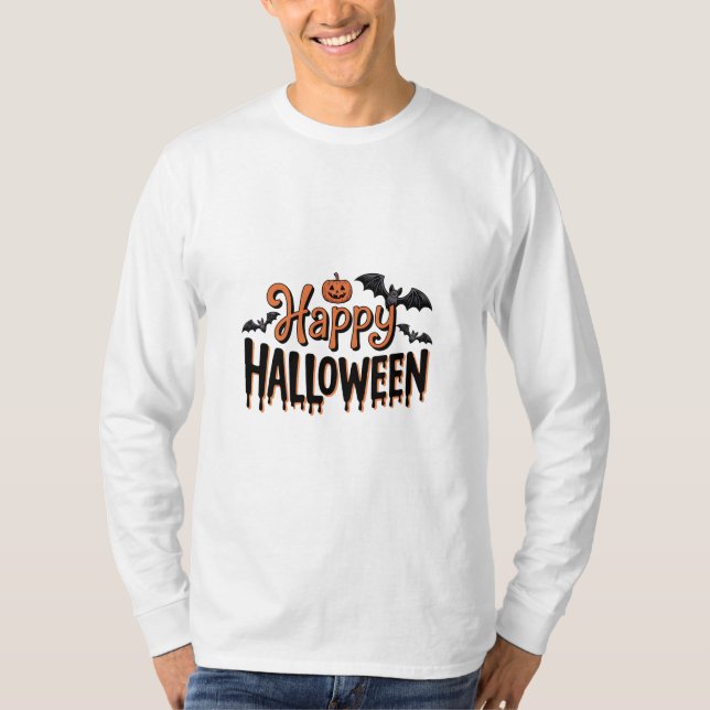 Glücklicher Halloween-T - Shirt mit Pumpkin (Vorderseite)