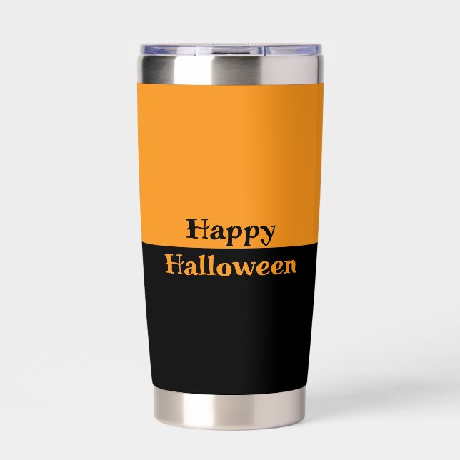 glücklicher Halloween-Thermal-Tumbler Thermobecher (Vorderseite)