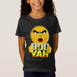 Glücklicher HalloweenBoo Yah - lustiger Emoji T - T-Shirt
