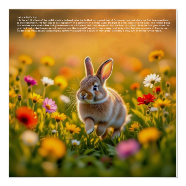 Glücklicher Hasenfuß Poster (Vorderseite)