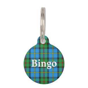 Glücklicher Haustier-Clan MacLeod Tartan kariert Haustiermarke